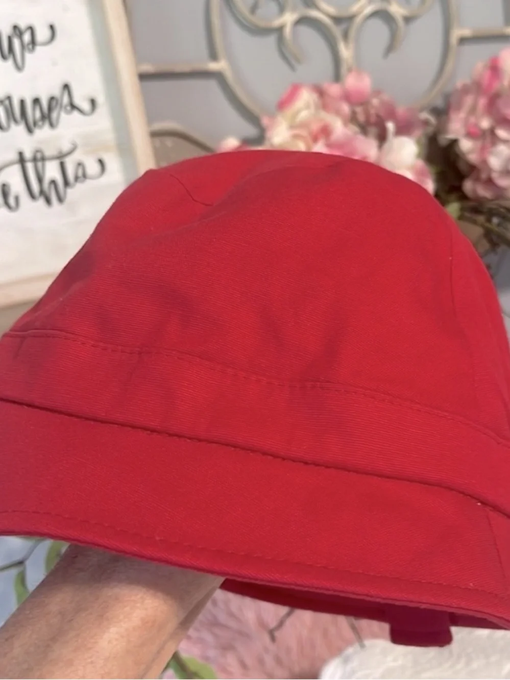 Red Bow Kids Cotton Bucket Hat